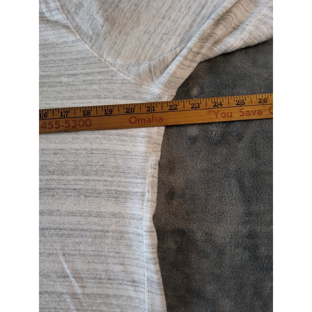American Eagle Mens Henley Shirt Large Gray Space Dye Long Sleeve Raglan Knit - Picture 8 of 10